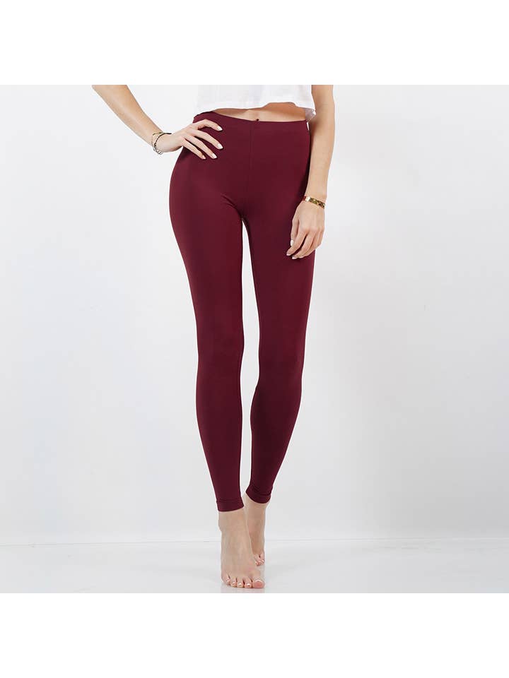 42POPS - Wholesale Athletic/Lounge Leggings - Women's - ._ SI-24891 Premium Microfiber Full Length Leggings