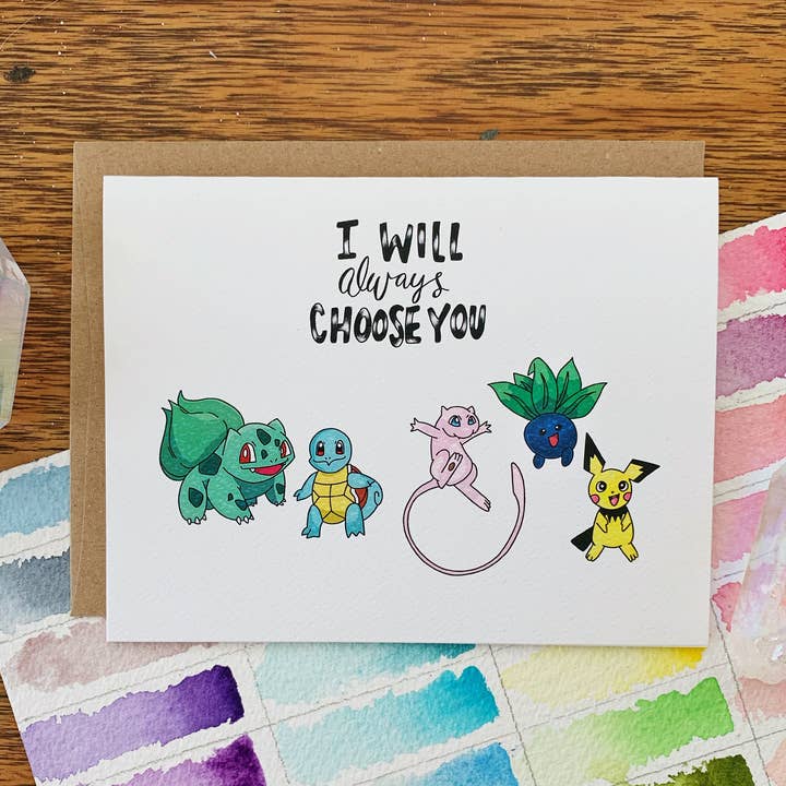 Pokemon Grußkarte für den Großhandel von Jess Weymouth