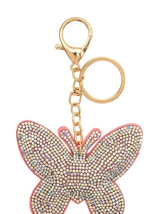 Chaveiro de borboleta strass por atacado de Andrea Bijoux
