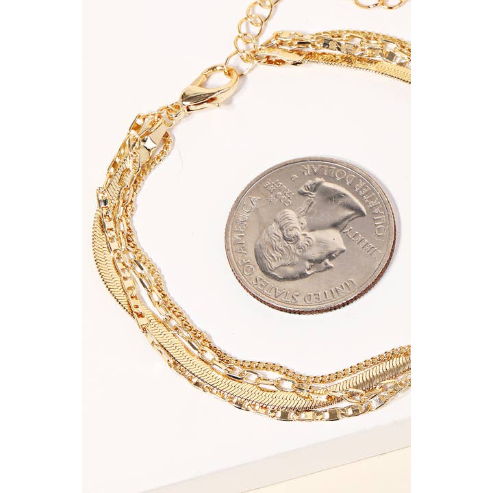 Anarchy Street - Wholesale Link & Chain Bracelet - Assorted Snake Chain Clasp Bracelet