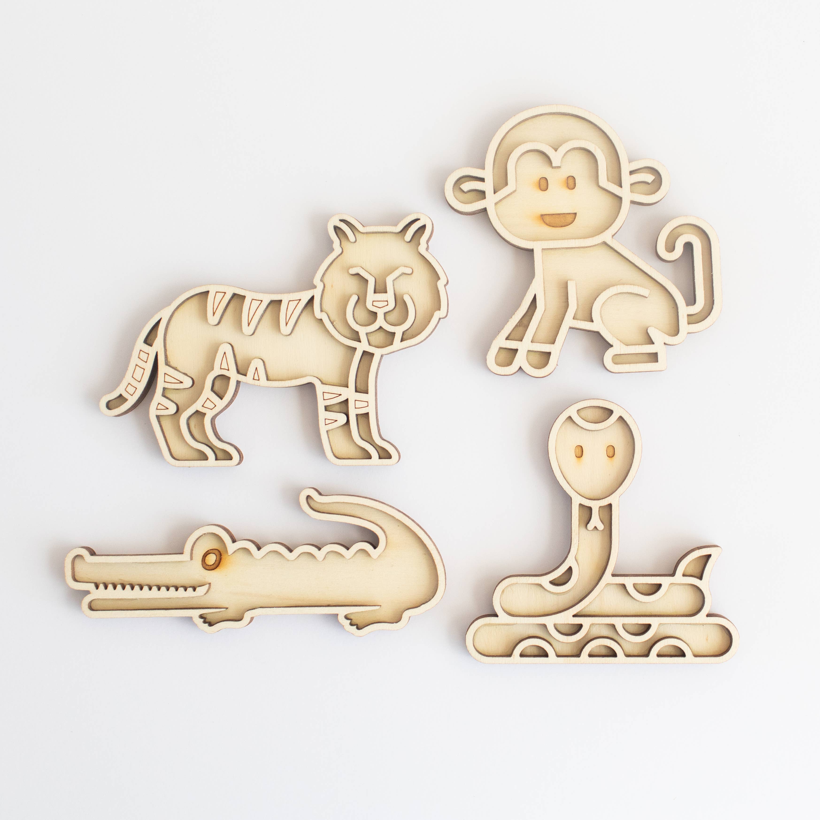 Studio de Rijk - Wholesale Wood Toy - Kids - Play tray mini set - Jungle animals0