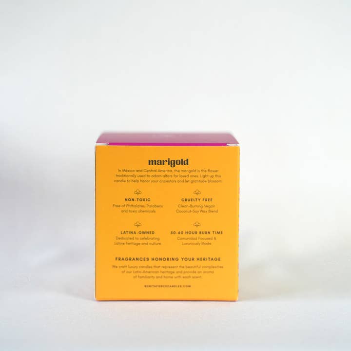Bonita Fierce Candles - Wholesale Jar/Filled Candle - Marigold Candle | Dia De Los Muertos Candle5