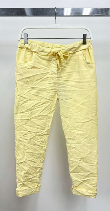 VENTI6 - Vendita all'ingrosso Pantalone - Donna - JOGGERS CON COULISSE INCRESPATI A TINTA UNITA (50060)39