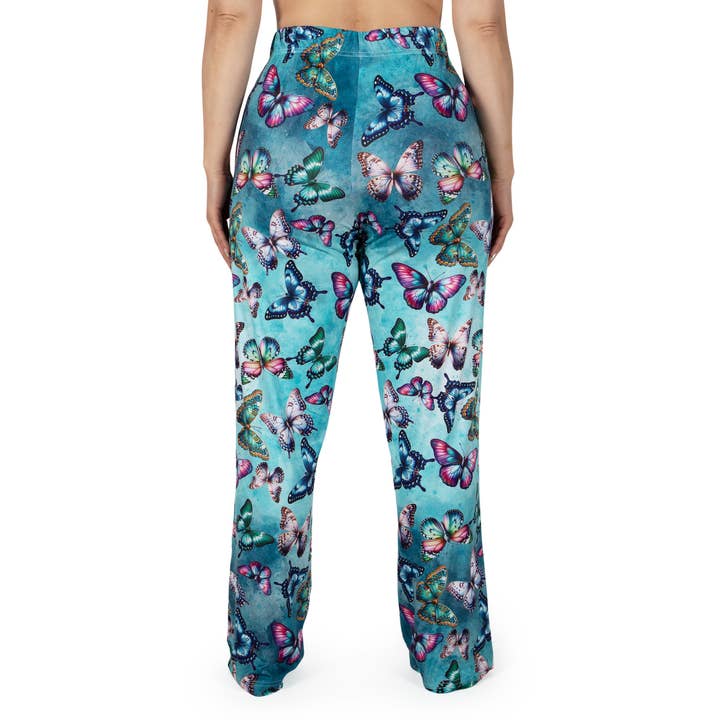 BRIEF INSANITY - Wholesale Sleepwear Bottom - Women's - Butterfly Pajama Lounge Pants