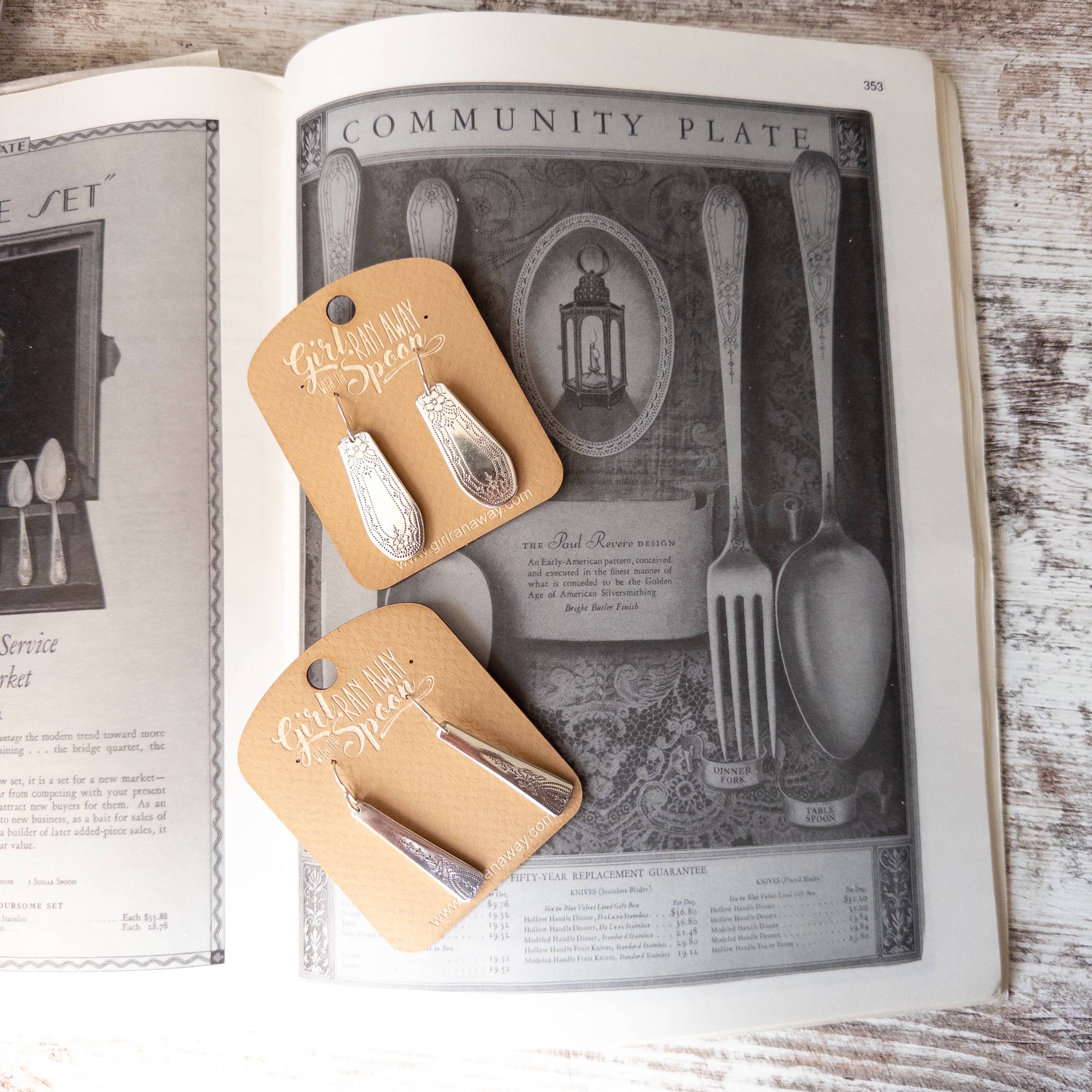 Girl Ran Away With the Spoon - Wholesale Dangle Earrings - Paul Revere Vintage Spoon Handle Earrings 3