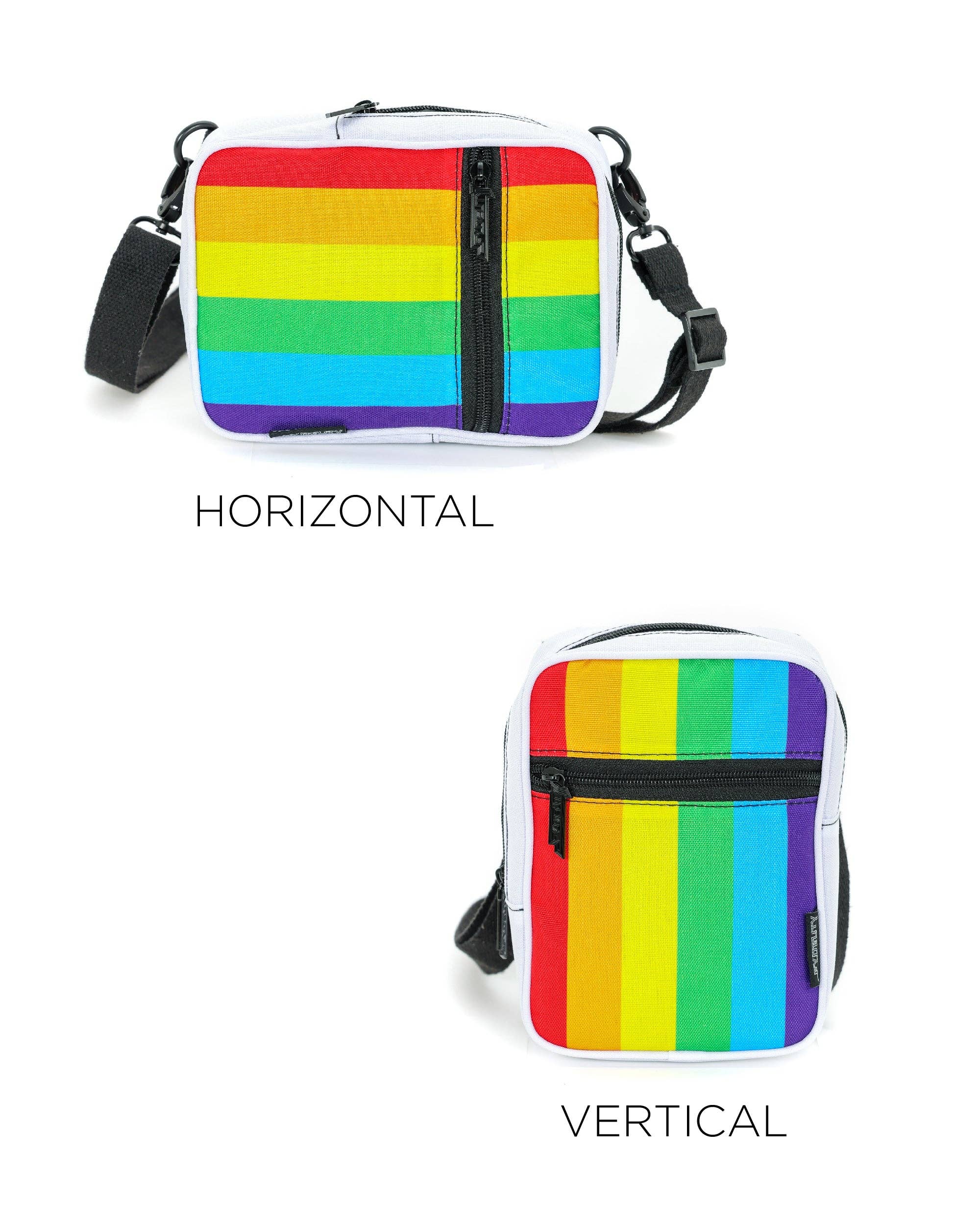 Fydelity - Vendita all'ingrosso Borsa a tracolla - Donna - 88557: Borsa a tracolla Sidekick | RPET riciclato | Rainbow Stripe2