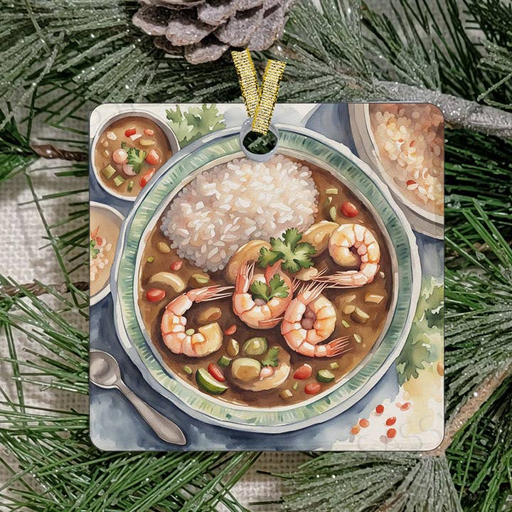 Sassy Talkin - Wholesale Ornament - Christmas Ornament, Louisiana, Frosted Acrylic, Gumbo