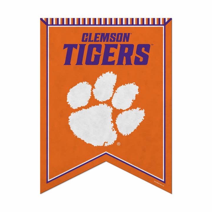 NCAA Clemson Tigers Rafter Felt Pennant for wholesale by Rico Industries