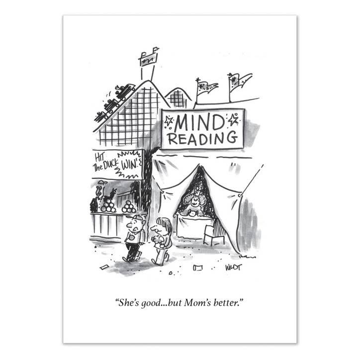 Mind Reading - Nelson Line Cartoon Cartão Dia da Mãe por atacado de Nelson Line