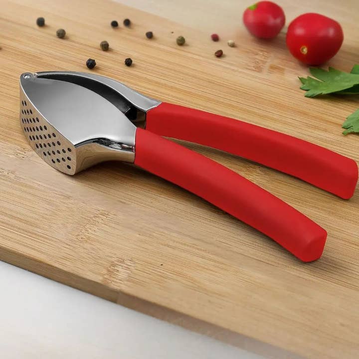 Zulay Kitchen - Wholesale Kitchen Tool/Gadget - Garlic Press Stainless Steel w/ Peeler and Brush