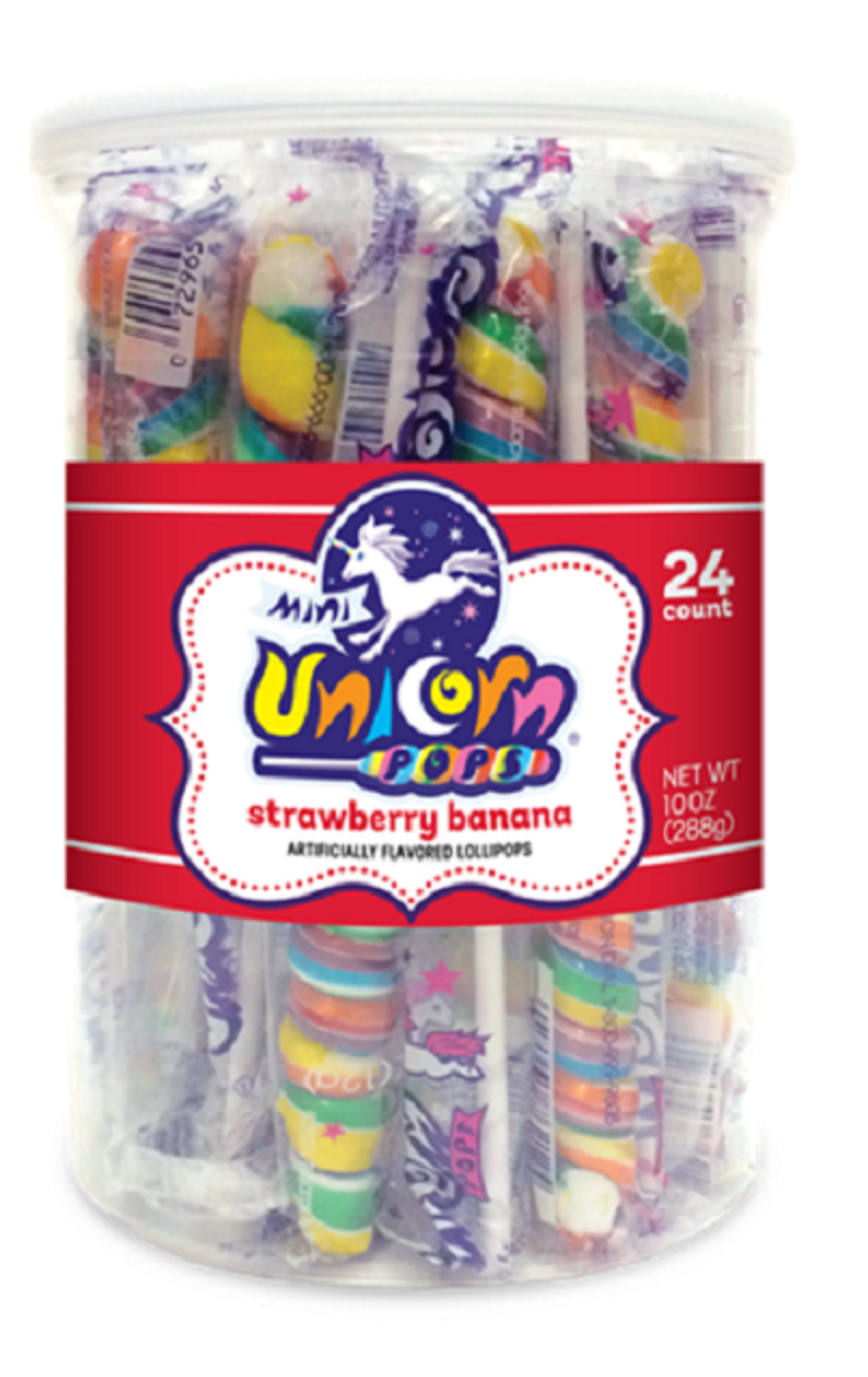 Candy Barn Express - Wholesale Lollipop - Unicorn Pop Mini Rainbow Lollipop - 24 Ct. Jar1