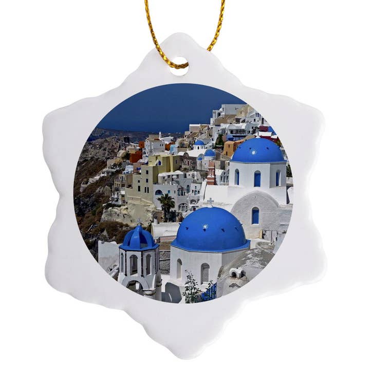 3dRose - Wholesale Ornament - 3dRose, Greece, Santorini, Oia on the island of Santorini - EU12 DNY0016 - David Noyes, Ornament7