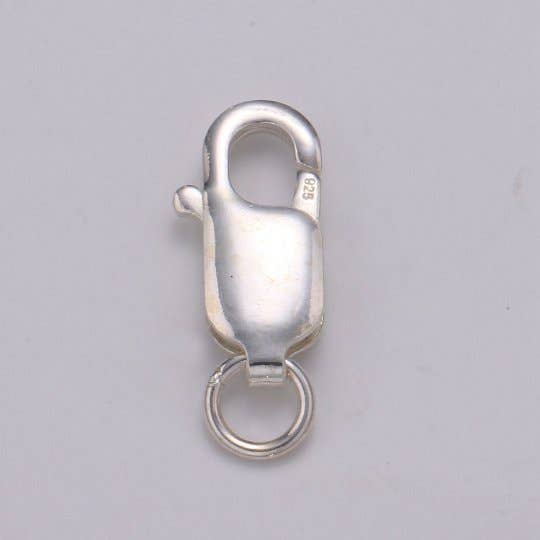 Aim Eternal - Wholesale Clasp - S925 Sterling Silver Oval Straight Lobster Claw Clasp Silver findings Clasp for Bracelet Necklaces Anklet Jewelry Supply Component SL-239~SL-2434