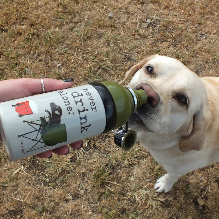 Dog is Good - Vendita all'ingrosso Borraccia - Cani - Bottiglia d'acqua per cani Never Drink Alone