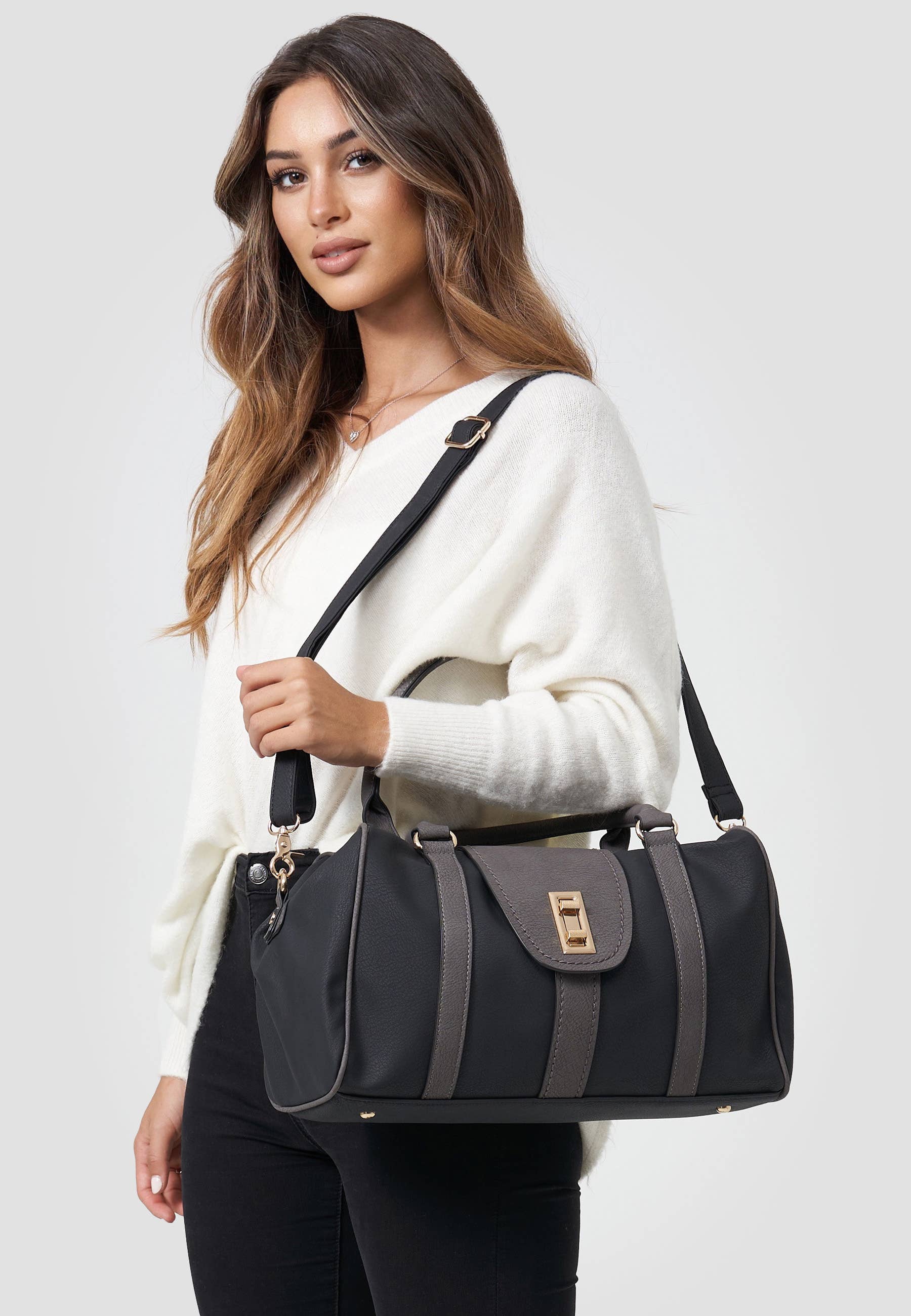 HJS - Wholesale Shoulder Bag - Women's - Handbag 'OTAY' - Quality and Two-Tone11