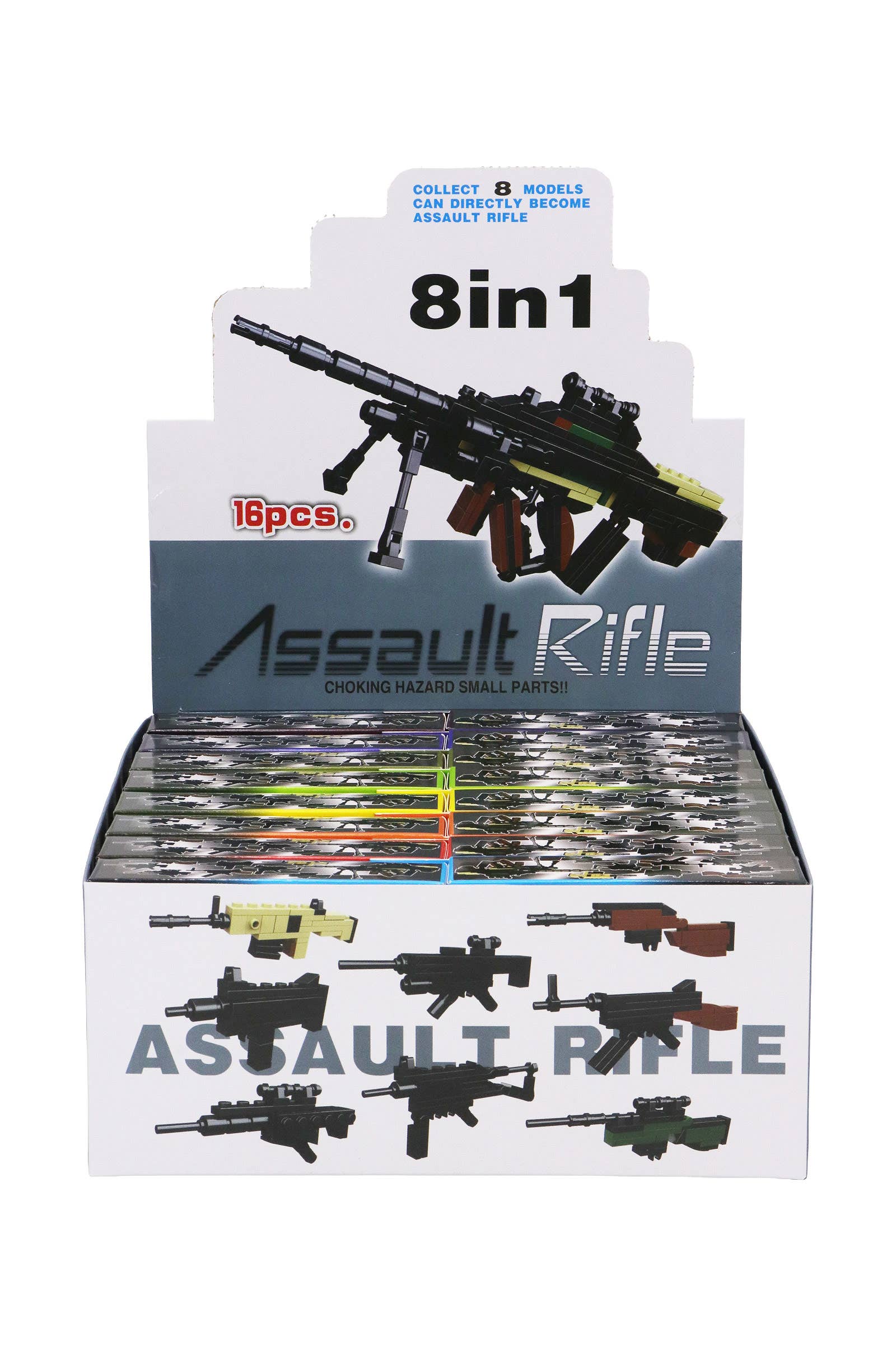 SORTIERT Feuerwaffen-Scharfschütze DIY Baustein-Kit - 16 Boxen für den Großhandel auf Faire2