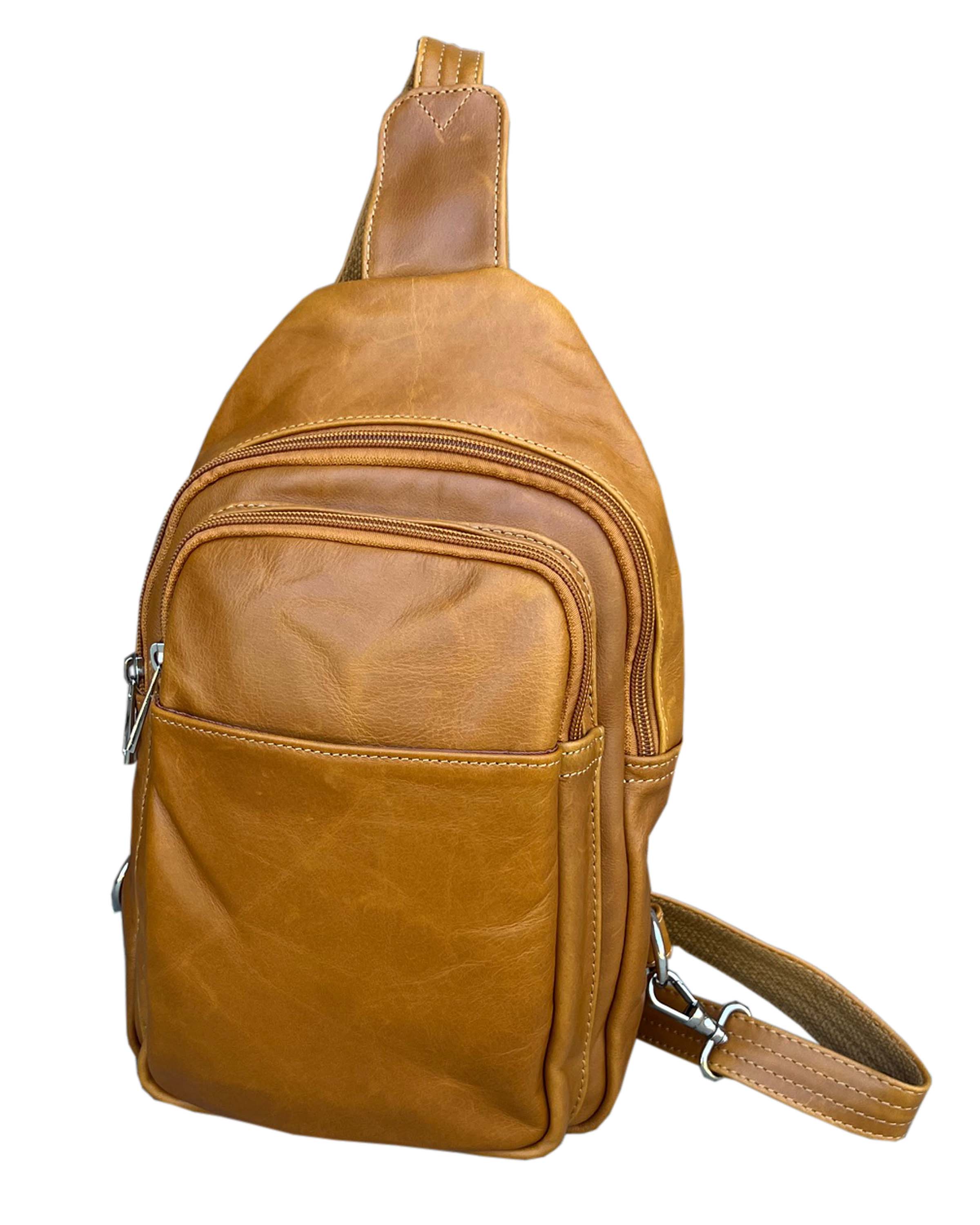 Roma Leathers, Inc. - Vente Sac à bandoulière – unisexe - Sac bandoulière en cuir de vachette huilé.3