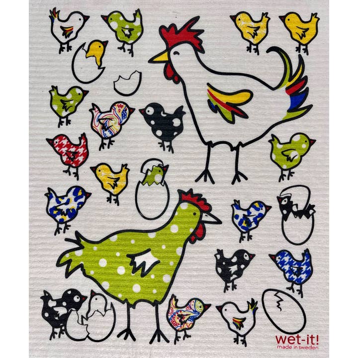 The Chicken Coop BIG Wet-it! Swedish Cloth for wholesale by Wet-it!