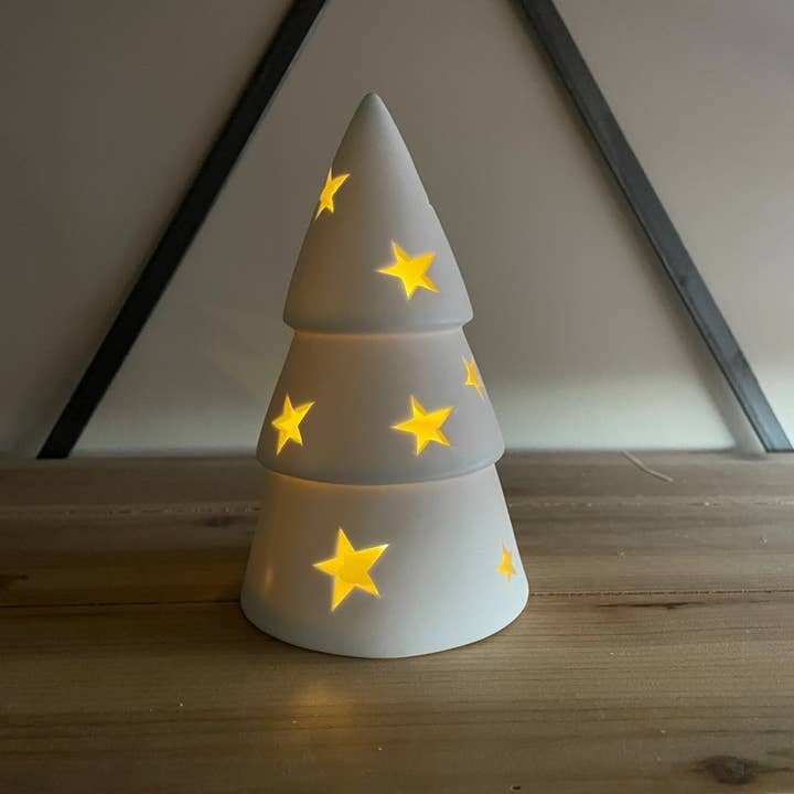 Gainsborough Giftware x Portland Living - Wholesale Christmas Decoration - Star Ceramic Christmas Tree, 16cm1
