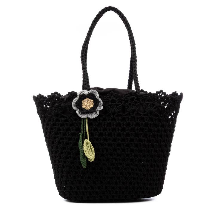 FIRENZE ARTEGIANI - Wholesale Beach Bag - Zeccone women's shoulder bag. Made of cotton, with tassel.8