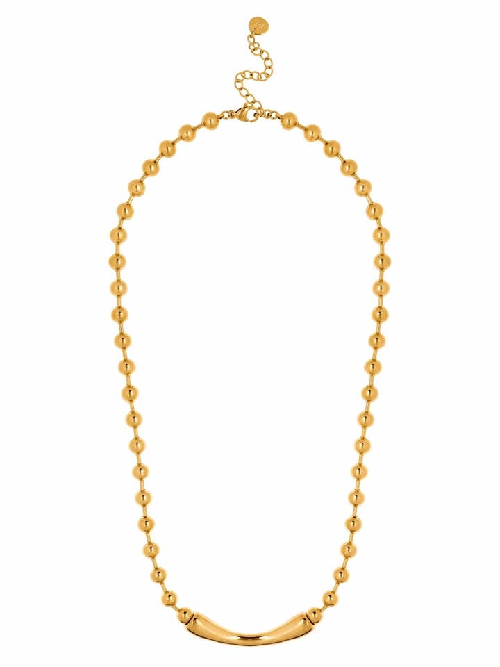 Collana Sienna in acciaio inox con placcatura oro 24K o argento per la vendita all'ingrosso da parte di Sofia Godinho