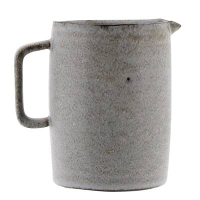 Tiburon Pitcher, Ceramic - Med - Light Grey Glaze for wholesale by HomArt