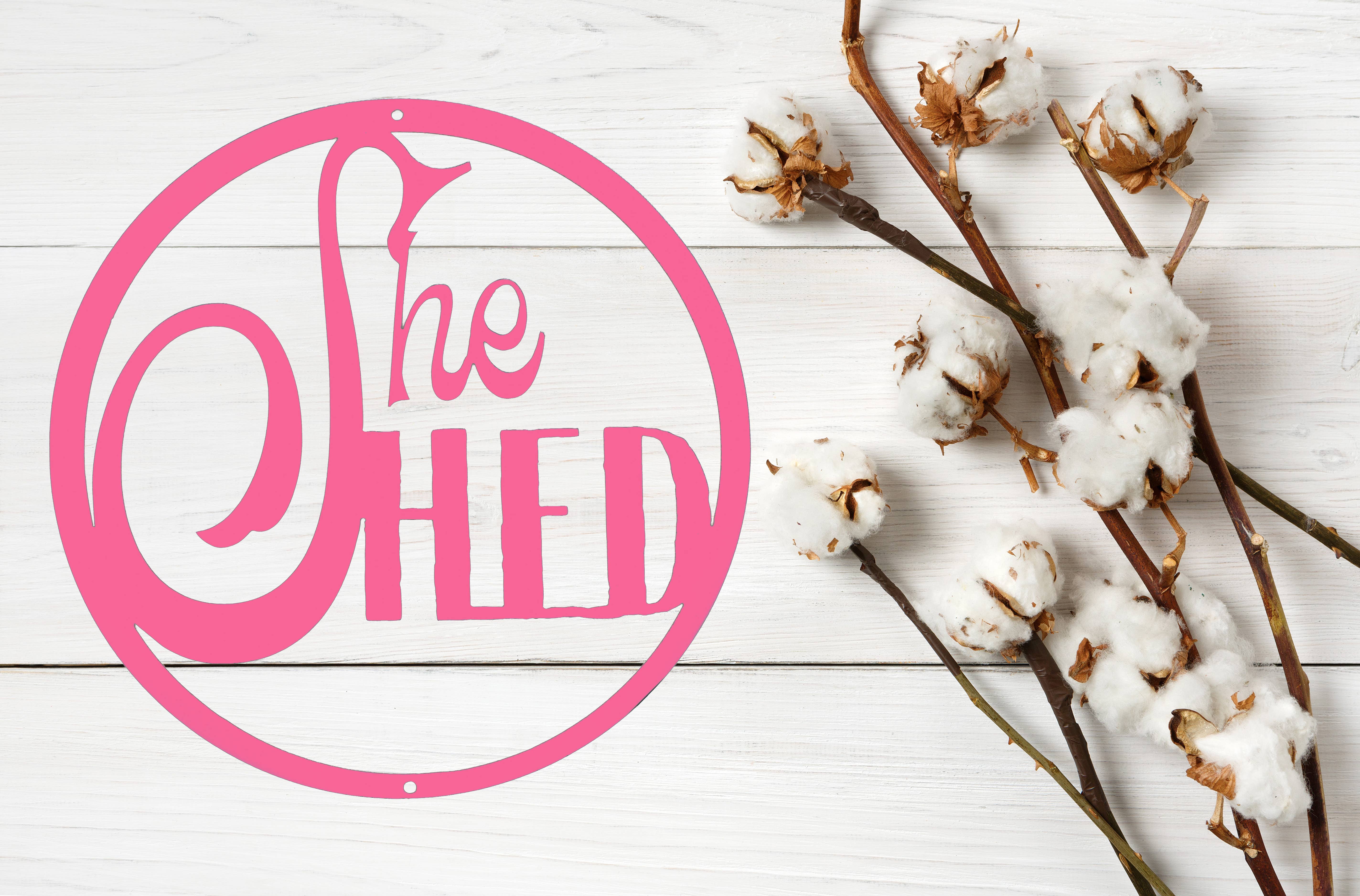 White Barn Decor - Wholesale Sign - She Shed Metal Cutout4