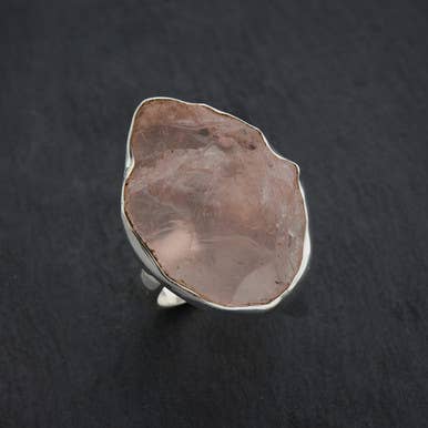 Rosenkvarts sterlingsilver uttalande Ring för wholesale av Nugent Jewelry