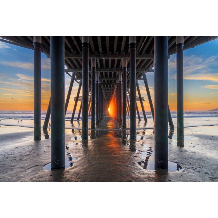 California's Iconic Pismo Beach Pier At Sunset #1 | Fine Art for wholesale by Richard Miles Photos
