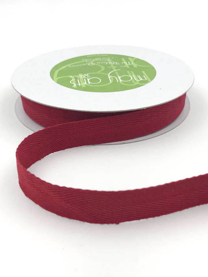 3/4 „rød 100% bomuld klassisk mellemvægt twill bånd for engroshandel hos May Arts Ribbon