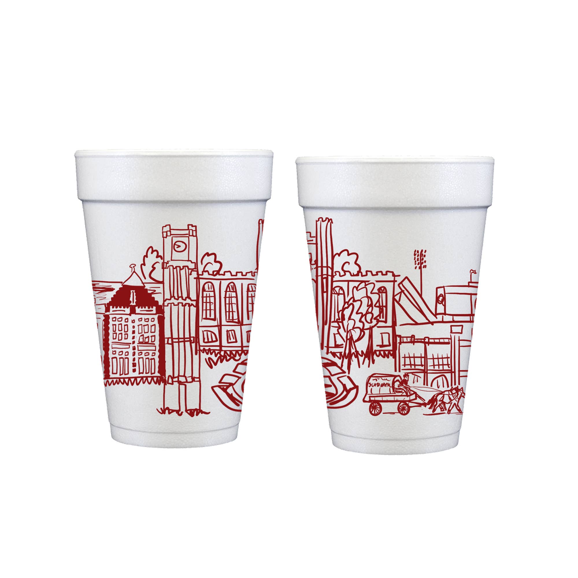 Texas A&M Aggies Gig 'Em 10 count Sleeve Styrofoam Cups