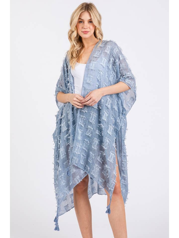 Anarchy Street – wholesale Kimono - Dam – Kimono med tofsar och distressed-mönster