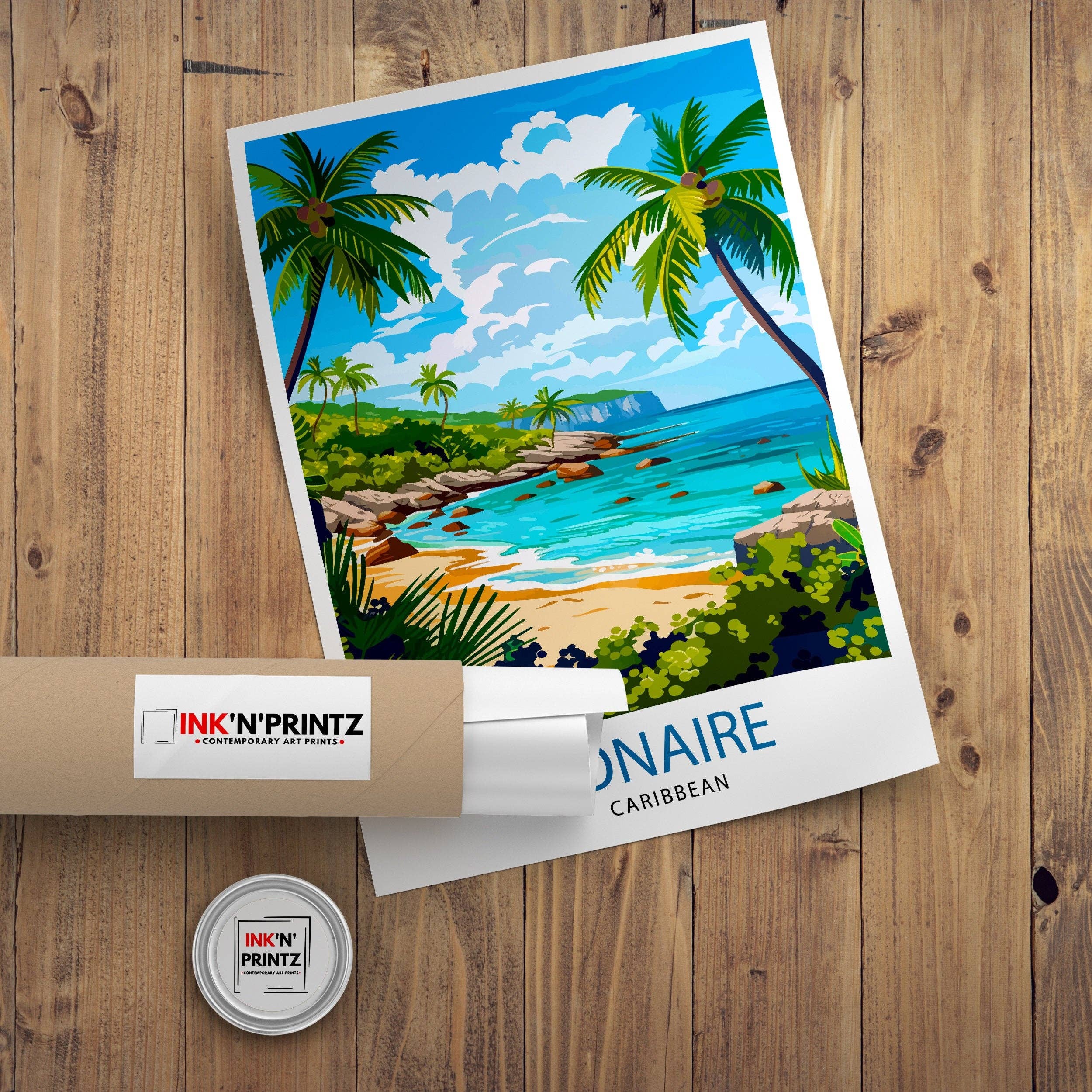 InkNPrintz – Großhandel Kunstdruck – Bonaire Karibik-Reiseposter8