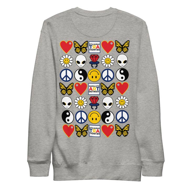 Sara Lutz Art - Wholesale Sweatshirt - Unisex - Daisy Patch Embroidered Sweatshirt4