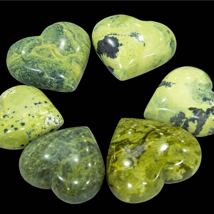 Serpentine Hearts (Peru) for wholesale by Quasar Gems USA