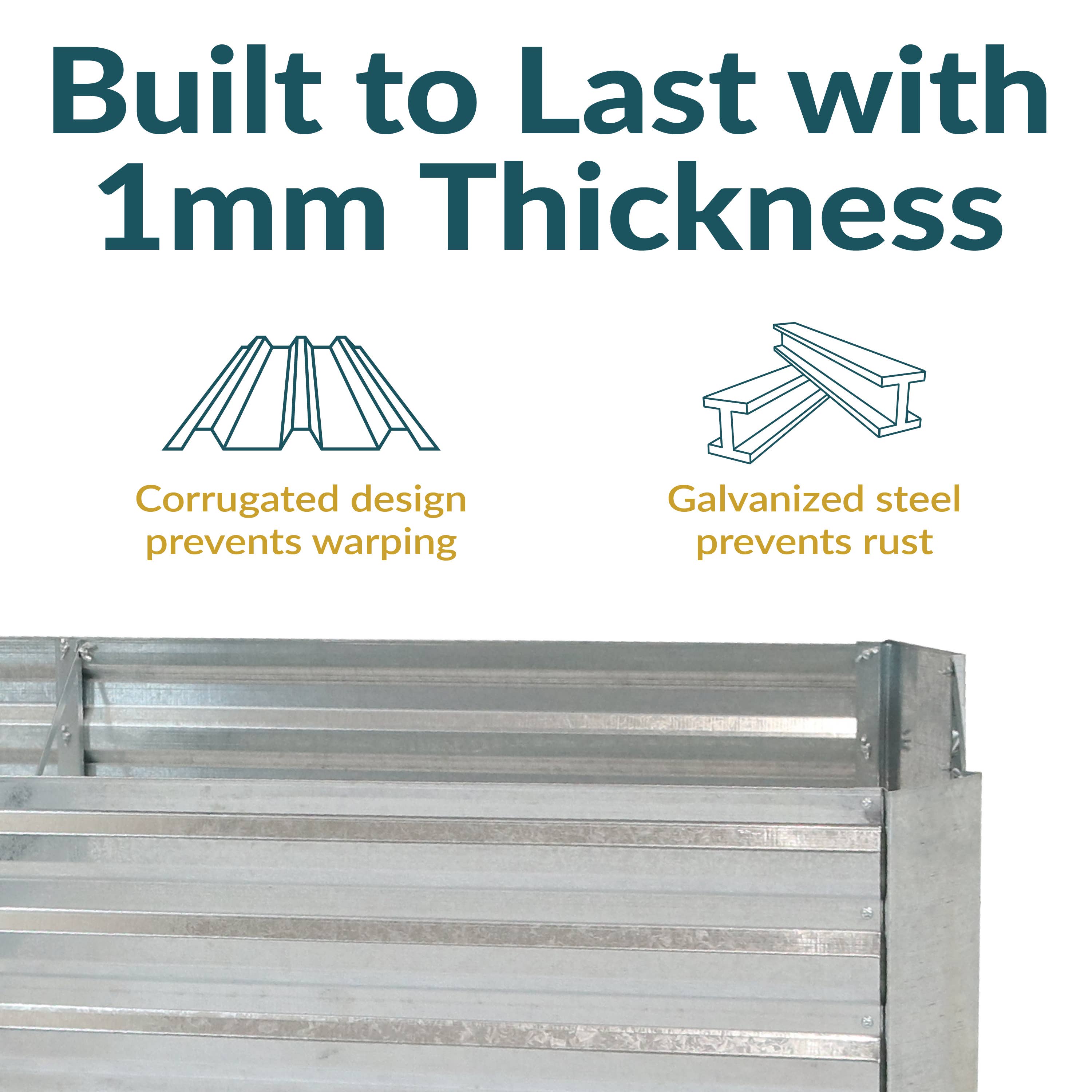 Sunnydaze Decor - Wholesale Planter Box - Steel L-Shaped Raised Garden Bed - 59.5 in - Silver1