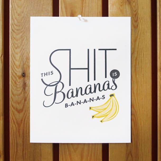 OrangeBeautiful – Engroshandel Kunsttryk – Dette lort er bananer Print1