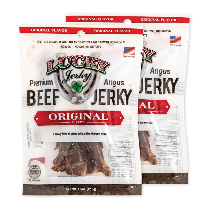 1.5oz Original Slab Jerky for wholesale by Nebraska Star Beef/Lucky Beef Jerky