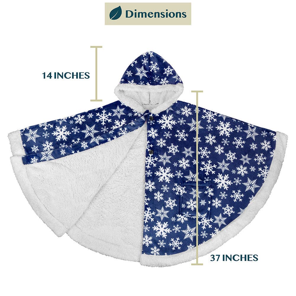 Pavilia – wholesale Poncho – Women's – Angel Wrap Hoodie Sherpa Poncho Blanket54