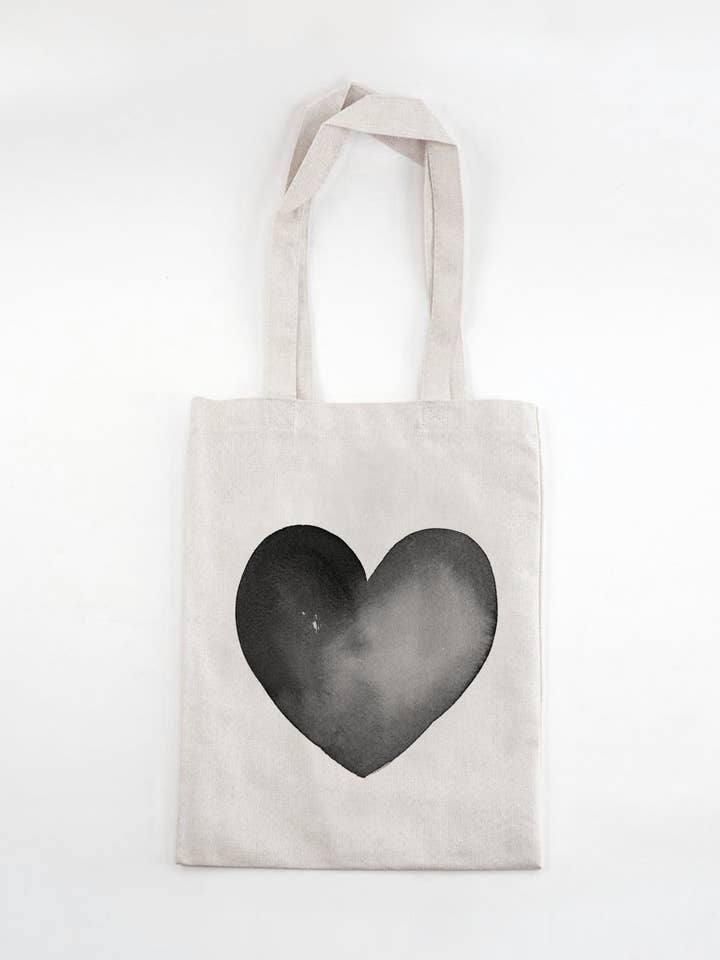 MARKET TOTES - BLACK HEART for wholesale by Art of Marina