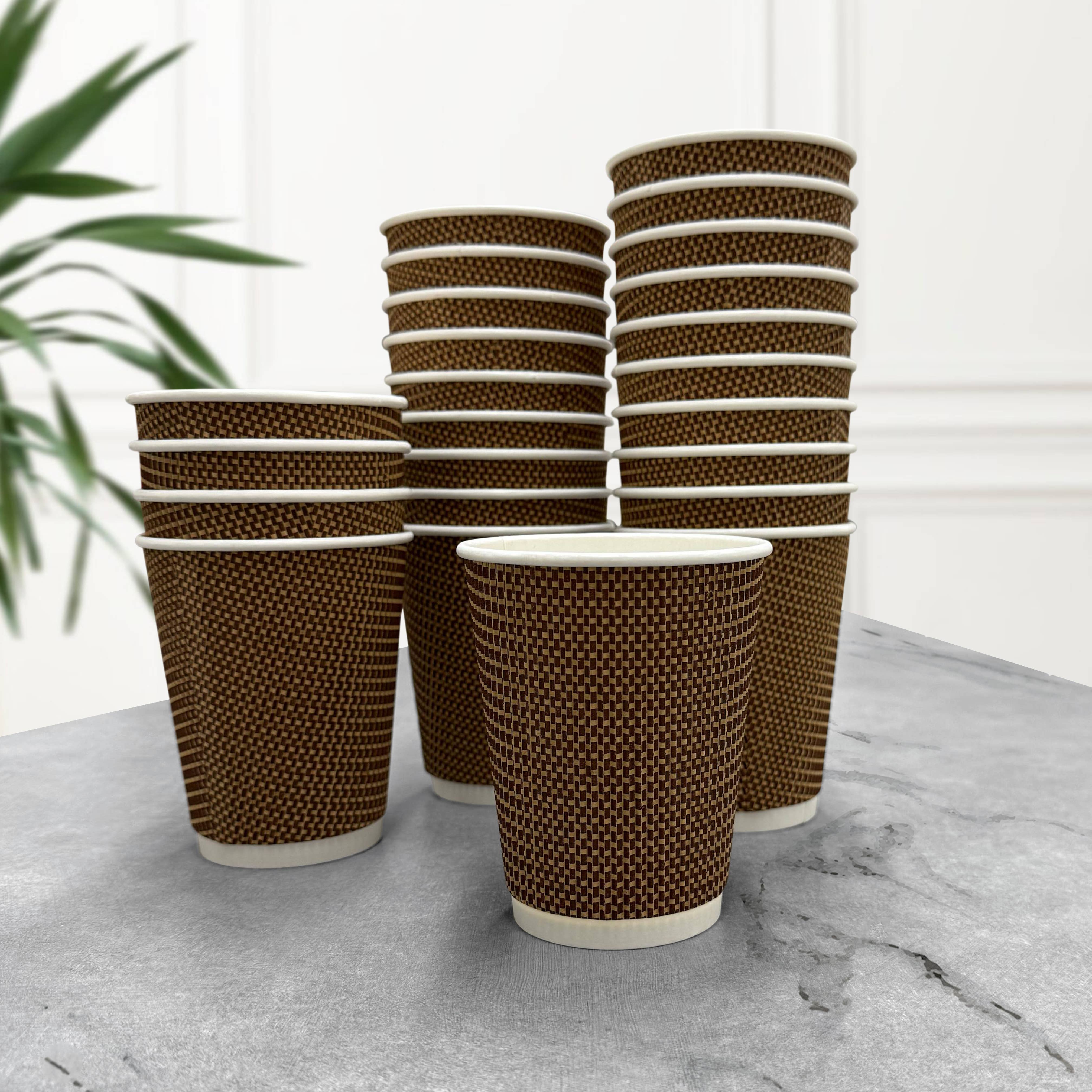 Three Leaf Products – wholesale Engångskopp – Trebladiga 12 oz. pappersmuggar för varma drycker, (Premium) 500 st.1