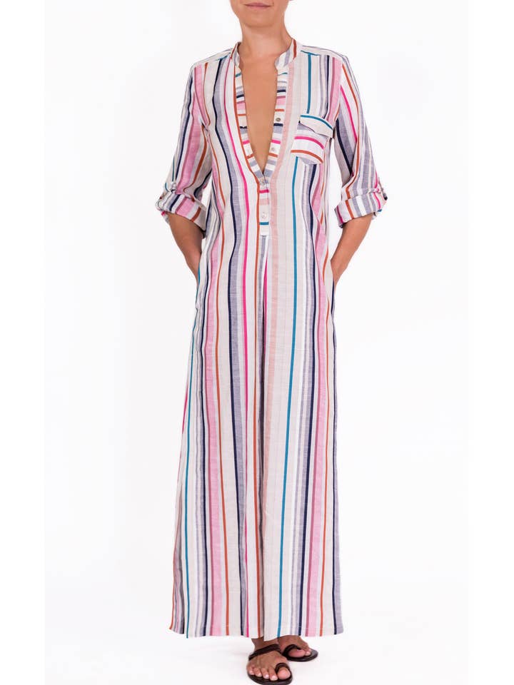 Tracey Caftan - St Tropez Stripe for wholesale by Everyday Ritual