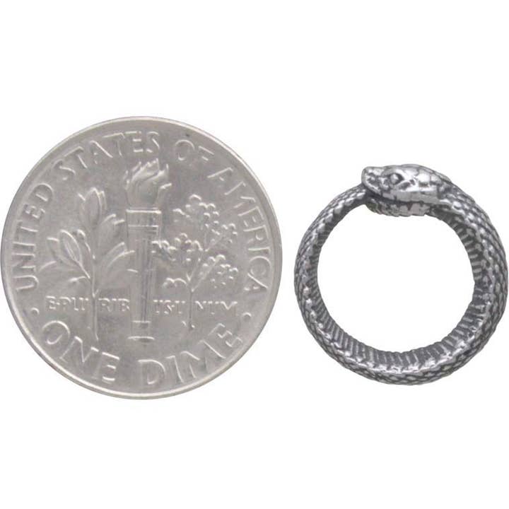 Nina Designs - Wholesale Stud/Post Earrings - Sterling Silver or Bronze Ouroboros Post Earrings 12x12mm5