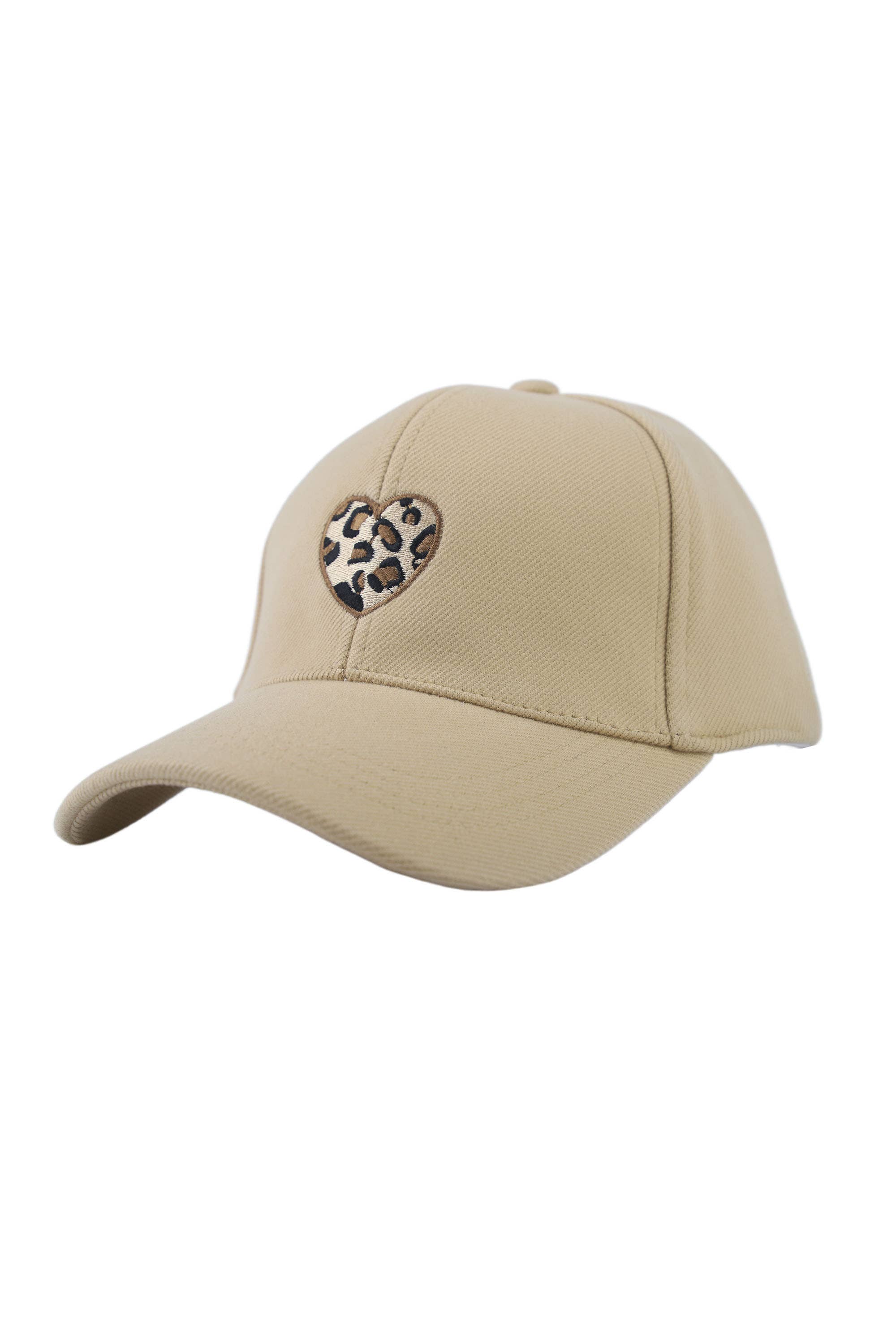 PHANIE MODE - Vendita all'ingrosso Berretto - Donna - H-29368 Cappellino semplice – Cuore leopardato ricamato1