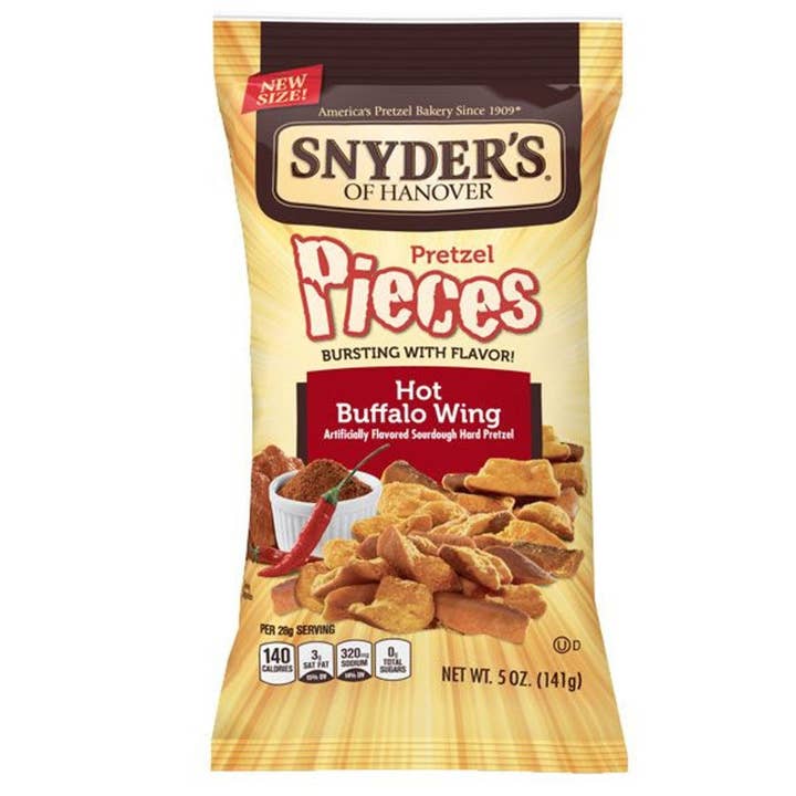 I Got Your Candy - Wholesale Pretzels - Snyder's Pretzel Pieces Buffalo Wing Bag 5oz - 8ct