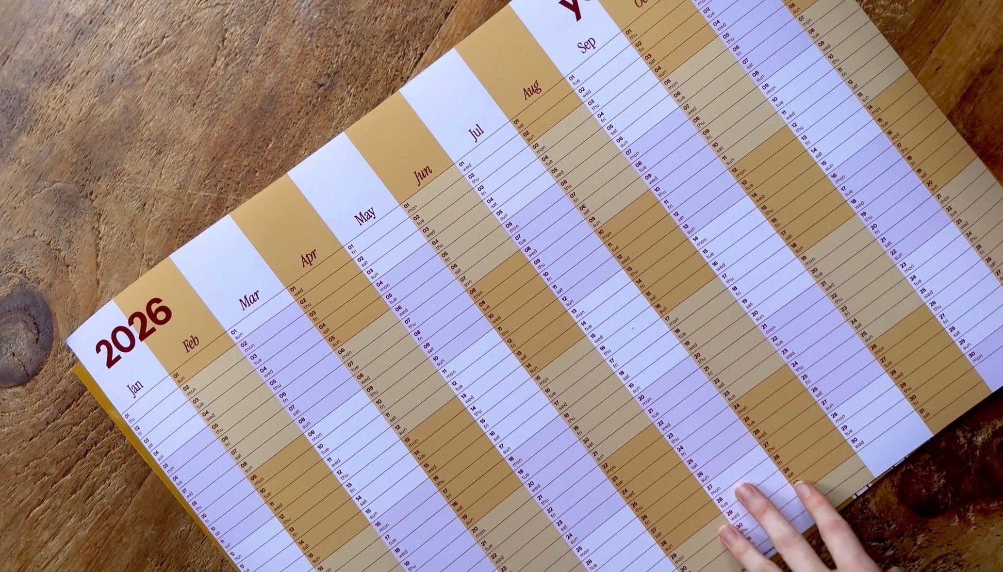 Daymaker Stationery - Wholesale Planner - 2026 Year Planner 'Lilac & Ochre'4