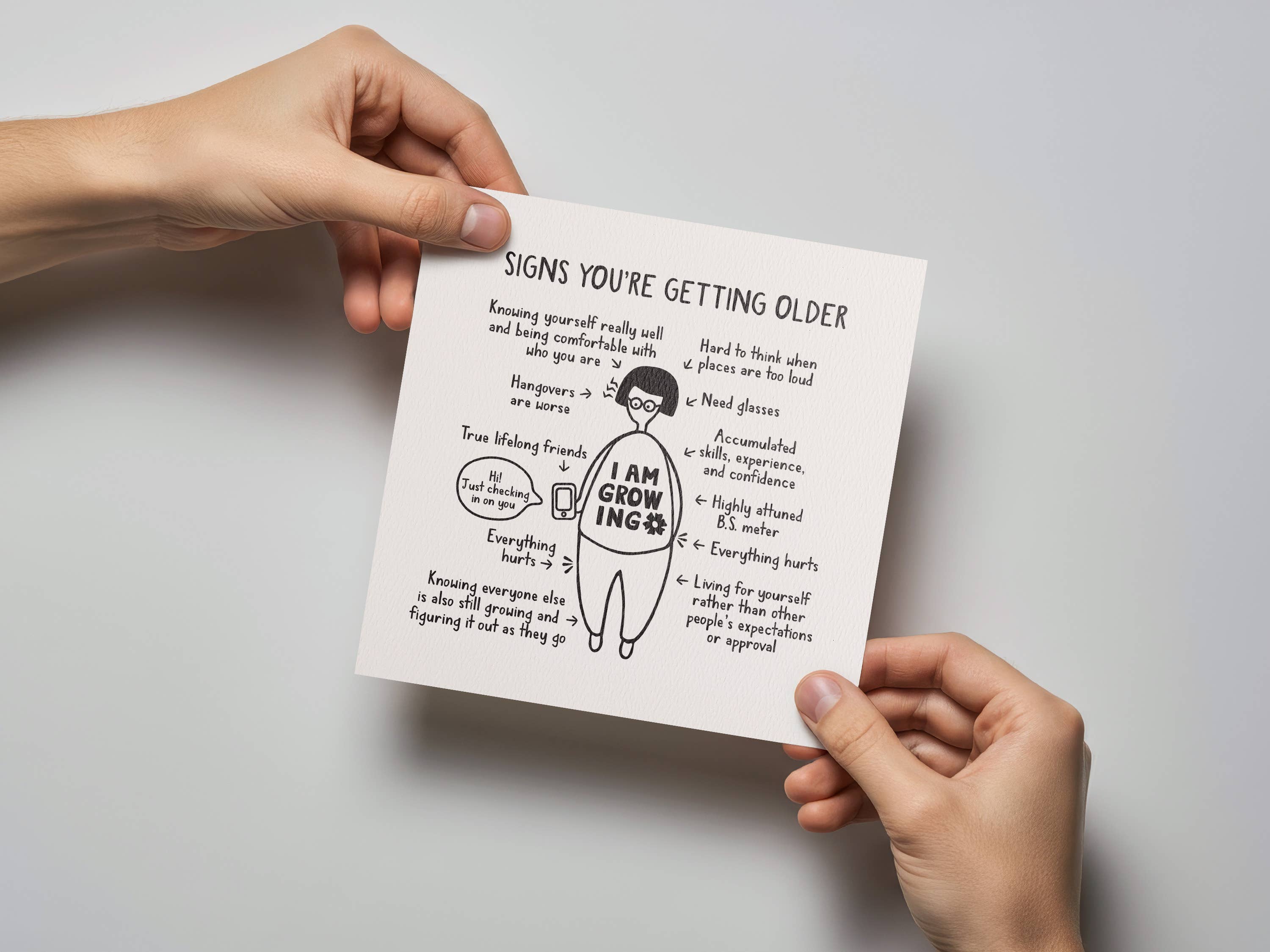 Kwohtations - Wholesale Birthday Card - Signs You're Getting Older Birthday Card2