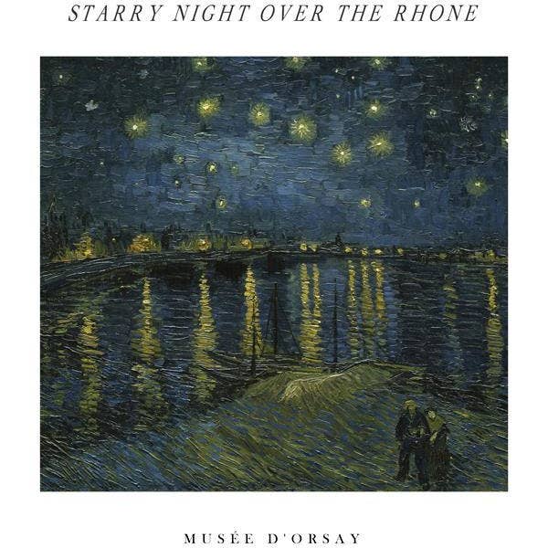 Artesta – Großhandel Poster – Sternennacht über der Rhone Ausstellung Weiß - Van Gogh 3