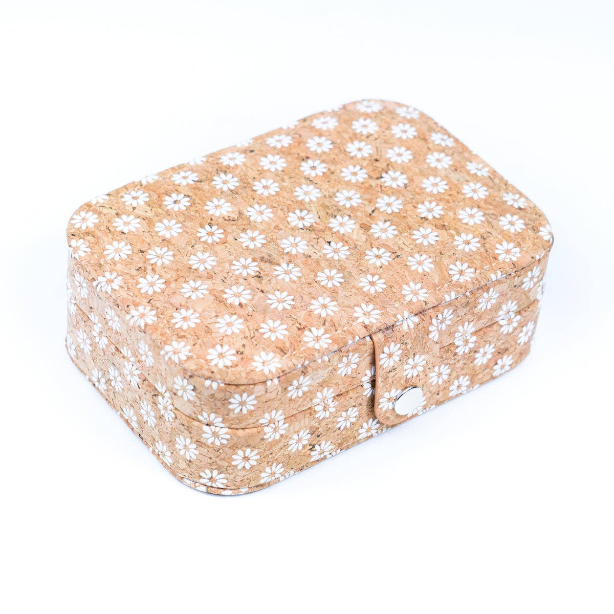 Meninas Bonitas Cork - Wholesale Jewelry Box/Organizer - Natural/Golden/Patterned Cork Jewelry Storage Rectangular Bo1