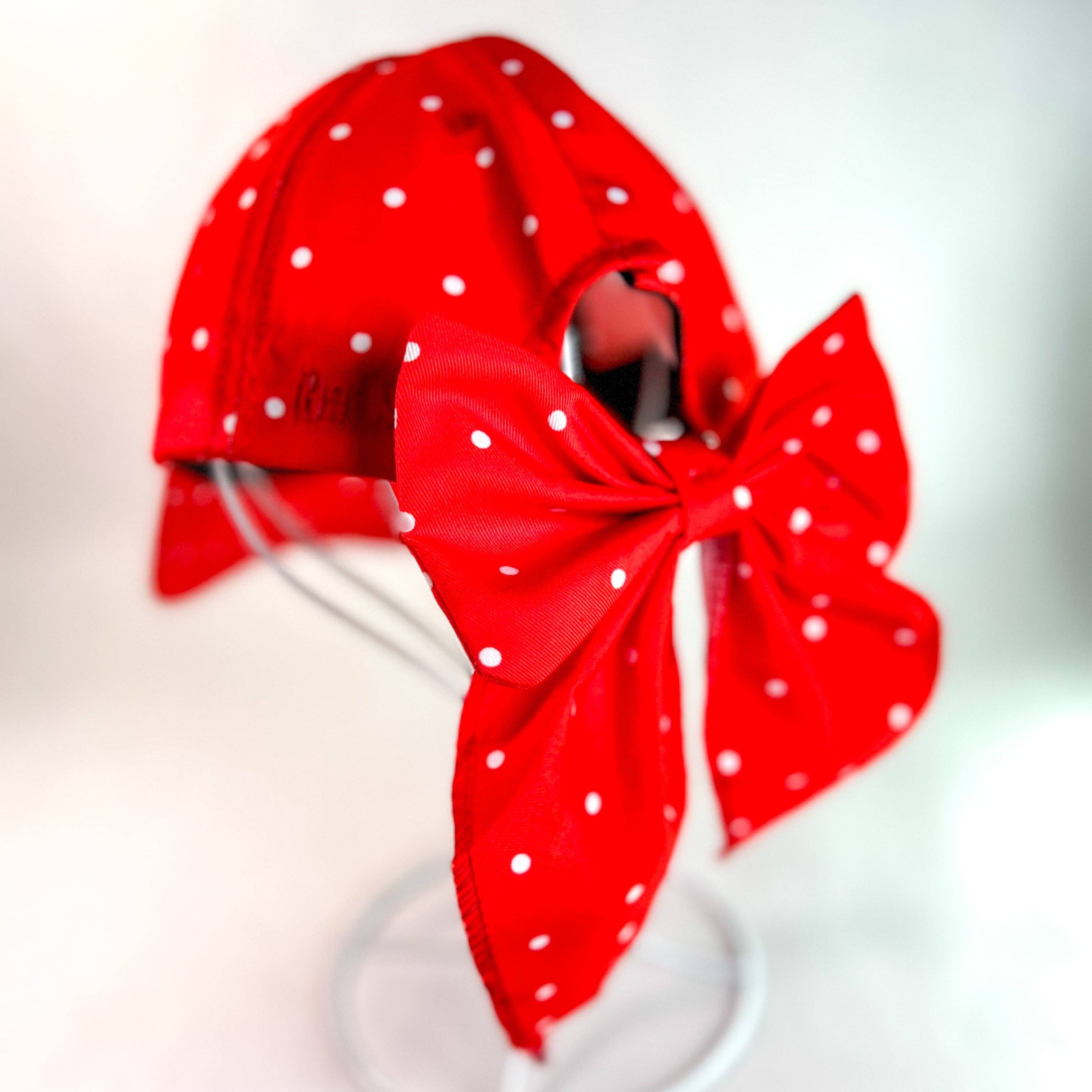 Red Sprite Hats - Wholesale Baseball Cap - Women's - Magical Baseball Caps + Detachable Bows, Hidden Ponytail Hat11